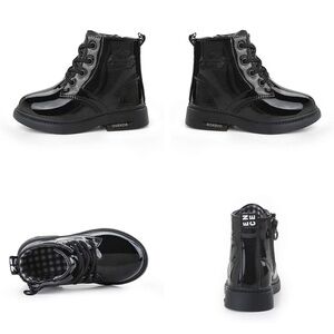 Boots - Shiny Black Kids